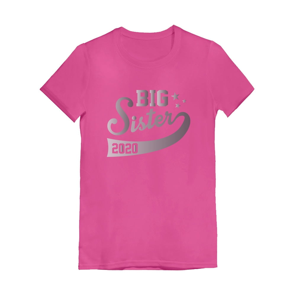 Sibling Gift Idea Toddler Kids T-Shirt Daughter Big Sister Est 2020