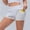 White, variant on SDJMa Women's Fake Two-piece Running Casual Summer Sports Exercise Cycling Shorts Gym Yoga Slit Tennis Skirt (with Pockets)