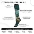 thumbnail image 3 of Lsque Abstract Geometric Shark Pattern Sport Compression Socks for Men & Women 15-20 mmHg Knee High Nurse Pregnant Running Medical and Travel Athletic, 3 of 6