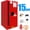 Red, variant on 15 Gallon Flammable Storage Cabinet, Galvanized Steel, Yellow, Adjustable Thickened Shelf, Fireproof Liquid Storage, Hazardous Storage Cabinets, Safety Cabinets for Commercial Garage