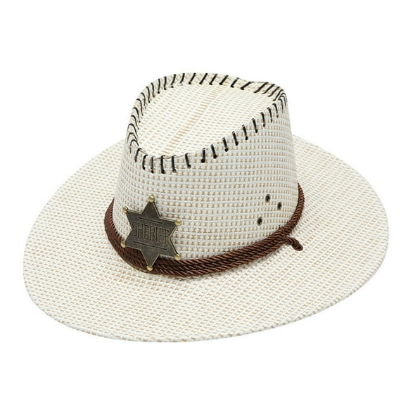 Cowboy Adult Unisex Summer Fashion Sunscreen Straw Cap Beach Casual Cowboy Hat cowboy hat