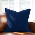 thumbnail image 5 of Throw Pillow Covers 24x24 Inch, Navy Blue Lattice Geometric Decorative Pillow Cases for Couch Sofa Bed, Luxury Abstract Art Aesthetics Cotton Linen Square Home Decor Pillowcases with Hidden Zipper, 5 of 9
