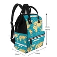 thumbnail image 2 of Xecao World Map With Landmarks print Large Capacity Nappy Bag is a multi-functional waterproof travel backpack, perfect as a nursing bag or mummy backpack for women, 2 of 6