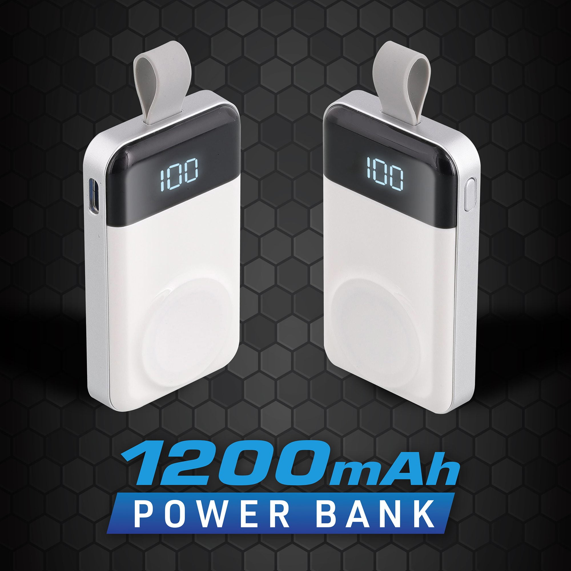 Xtreme Portable Apple Watch Charger, 1200mAh Wireless Magnetic Power Bank for Smart Watches, White