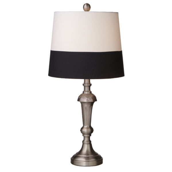 Pack Of 2 Contemporary Style Silver Stamped Metal Table Lamps 25 Com Silver Stamped Metal Table Lamps, Contemporary Metal Table Lamps