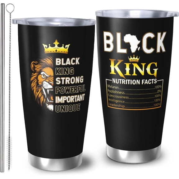 African Gifts for Men, American Black Men Gifts Coffee Mugs, African American Black King Gift Tumbler, 20oz Coffee Tumbler, Birthday Gift for Him