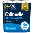 thumbnail image 1 of Cottonelle Ultra Clean Toilet Paper, Strong Toilet Tissue, 24 Mega Rolls, 1 of 7