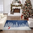 thumbnail image 4 of Addison Rugs Indoor/ Outdoor Cozy Winter Blue Washable Let It Snowman Rug 1'8" x 2'6" - Blue, 4 of 5