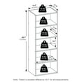thumbnail image 3 of Furinno Basic 5-Tier Open Shelf Bookcase, Bookshelf, Storage Organizer, 11 x 17 x 44, Espresso, 3 of 4