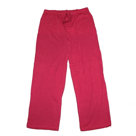 Red Cotton Blend Men's Pajama Pants - XL
