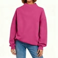 thumbnail image 4 of Womens Oversized Sweatshirts Turtleneck Pullover Long Sleeve No Hood Tops Fall Fashion Outfits 2025 Clothes Hot Pink XL, 4 of 6