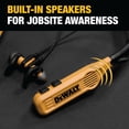 thumbnail image 5 of DEWALT 2-in-1 Neckband Bluetooth Headphones w/Built-in Speakers, Jobsite Wearable Speaker & Around Neck Headphones, Wireless Bluetooth Headset, 60+ Hrs, Hands-Free Music & Calls, Carry Pouch Included, 5 of 5