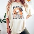 thumbnail image 4 of Nightmare Before Coffee Halloween T-Shirt for Women and Teens Funny Retro Skeleton and Bats Tee Ivory Shirt Adult Medium, 4 of 4