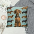 thumbnail image 2 of Orinice Dachshunds Cute Graphic Decorative Throw Pillow Cover for Home Couch Living Room Bed Sofa - Square 1PC 12x12in, 2 of 5