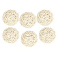 thumbnail image 1 of jifeng 6Pcs 6cm Wicker Rattan Vine Ball DIY Ornaments Crafts white, 1 of 9