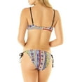 thumbnail image 2 of Studio Anne Cole Women's Standard Lace up Bralette Bikini Swim Top, Tile Tease Multi Color, Medium, 2 of 3