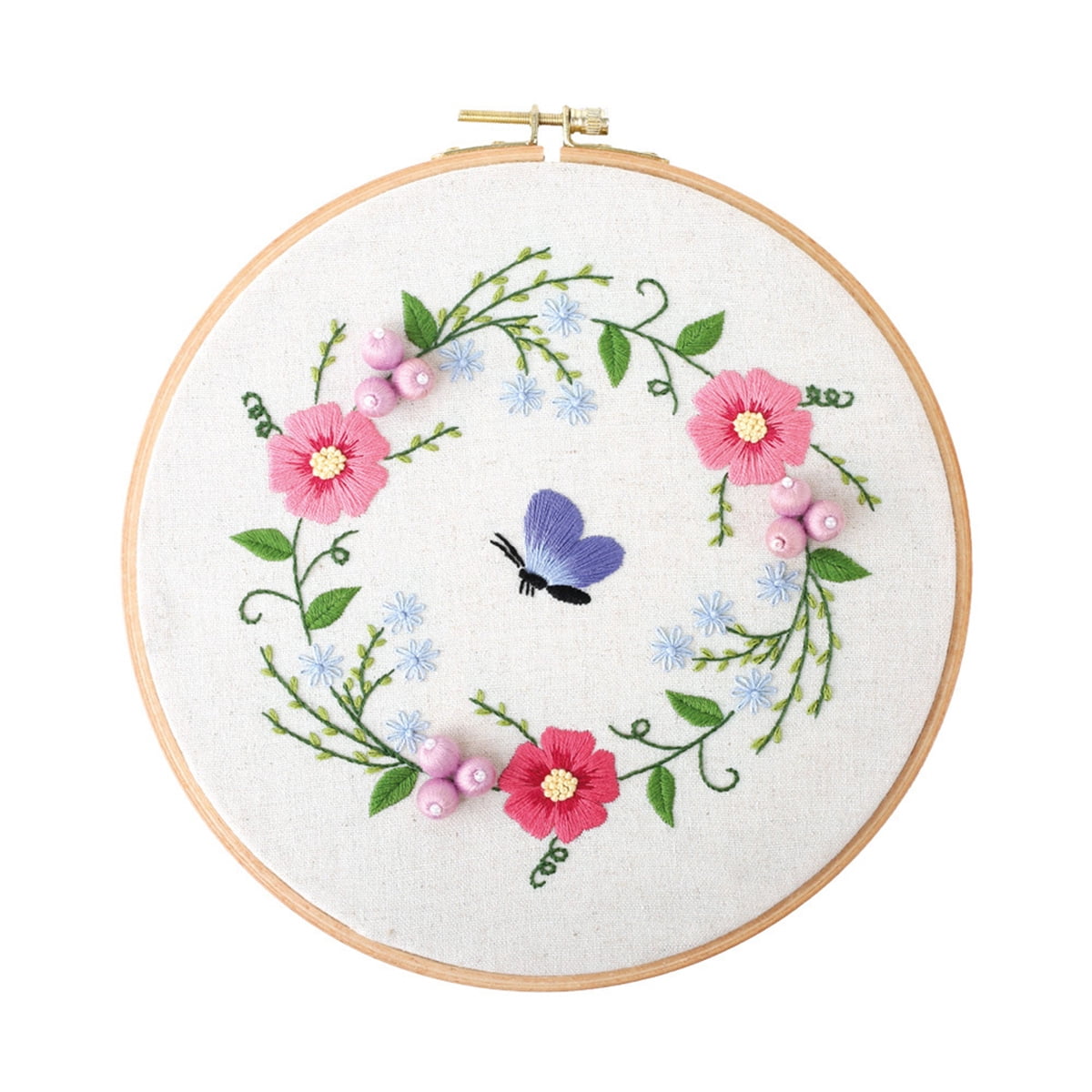 Handmade embroidery starter kit cloth embroidery tools kit with floral Handmade embroidery starter kit cloth embroidery tools kit with floral