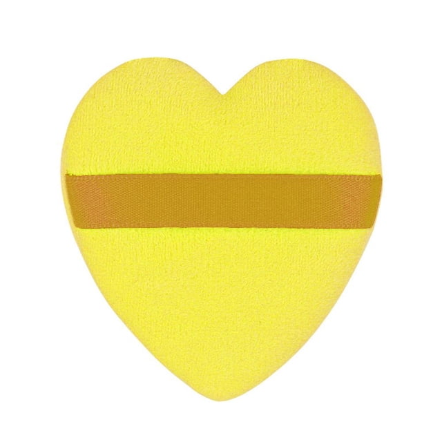 Reusable Love Heart-shaped Velvet Powder Puff Face Soft Cotton Face Sponge Makeup Cosmetics