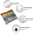 thumbnail image 4 of Acheng  LGBT Pillow Covers Love Heart Rainbow Decorative Throw Pillow Covers Gay Lesbian Bisexual Pillow Case Home Sofa Bedroom Living Room Cushion Case Farmhouse Decorations,Set of 2 White, 4 of 6