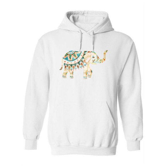 Elephant In Bohemian Style Hoodie Women -Image by Shutterstock, Female XX-Large