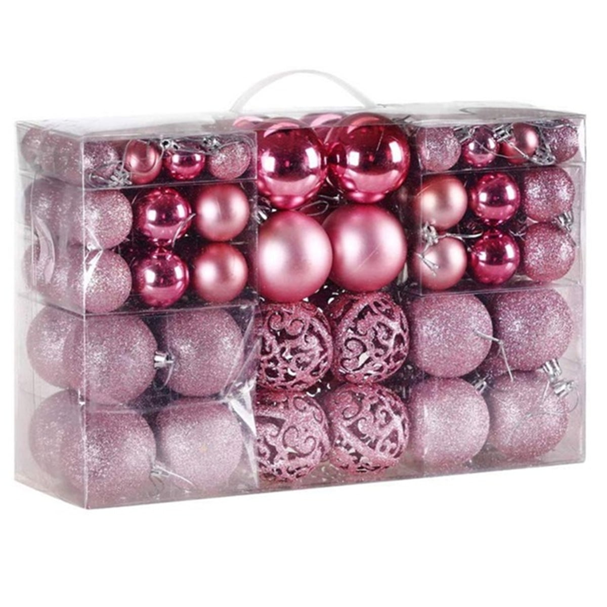 100Pcs/Set Assorted Christmas Ball Ornaments,Plastic Christmas