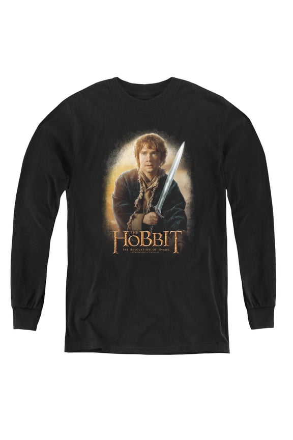 The Hobbit - Bilbo And Sting - Youth Long Sleeve Shirt - Medium