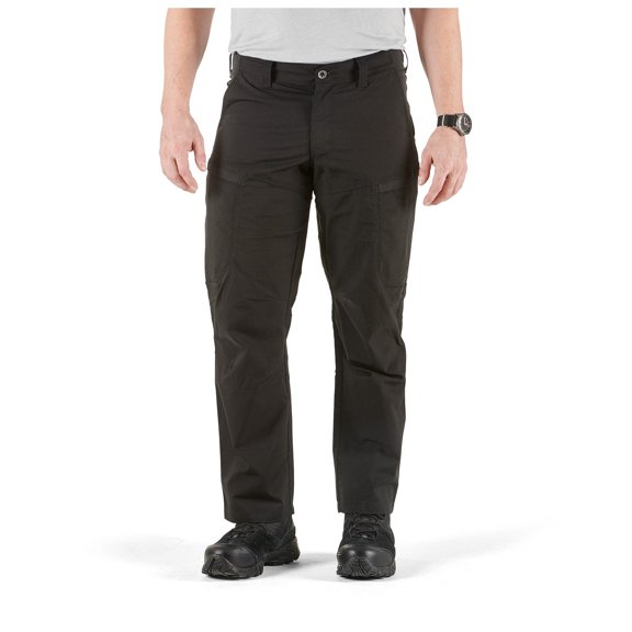 5.11 Work Gear Apex Cargo Work Pants, Flex-Tac Stretch Fabric, Gusseted, Teflon Finish, Black, 32W x 34L, Style 74434