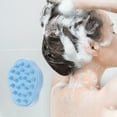 thumbnail image 2 of Unique Bargains 1 Pc Flower Shape Hair Shampoo Brush for Scalp Massage 3.74"x3.15"x2.76" Blue, 2 of 6