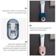 thumbnail image 5 of 2 exprimidores de pasta de dientes para baño, de pared, sin perforaciones, color azul y rosa, 5 of 6