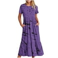 thumbnail image 2 of Yuyuzo T-Shirts à Manches Longues pour Femmes Col Rond Uni Tunique Ample Hauts Décontractés Confortables Basiques, 2 of 5