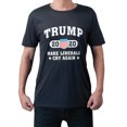 thumbnail image 1 of Hombres Mujeres Camiseta de manga corta con lema 2020 TRUMP LIBERALS CRY AGAIN Flag Letters Print Romacci Camisa de mangas cortas, 1 of 3