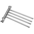 thumbnail image 2 of Swivel Towel Bar SUS 304 Stainless Steel 4-Arm Bathroom Swing Hanger Towel Rack Holder, 2 of 4
