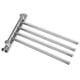 thumbnail image 2 of Rotación de 180° Toallero Toallero de baño de acero inoxidable con brazo giratorio de 4 brazos toallero Toallero de pared para baño Cepillado para baño, cocina y guardarropa, 2 of 8