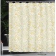 thumbnail image 3 of Ambesonne Vintage Shower Curtain, Classic Floral Swirls Print, 69"Wx70"L, Marigold, 3 of 4