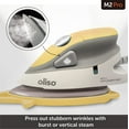 thumbnail image 5 of M2Pro Mini Steam Iron with Solemate® – 1000 Watt Dual Voltage Travel Iron for Sewing, Quilting, and Crafting – Ceramic Soleplate, Precision Tip – Butterscotch, 5 of 7
