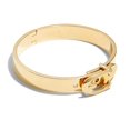 thumbnail image 1 of Enamel Hinge Buckle Bangle Bracelet Gold One Size, 1 of 1