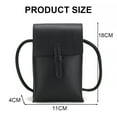 thumbnail image 2 of Bolso inclinado de cuero suave retro de hombro casual para mujer bolso vertical para teléfono móvil de PU, 2 of 5