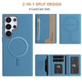 thumbnail image 3 of Decase Removable 2-in-1 Magnetic Wallet Case Compatible with Samsung Galaxy S25 Ultra,PU Leather Flip Cover with RFID Blocking,6 Card & Cash Slots,Shockproof Anti-Scratch PC+TPU Back Cover,Lightblue, 3 of 12