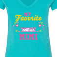 thumbnail image 4 of Inktastic My Favorite People Call Me Mimi with Flowers Women's V-Neck T-Shirt, 4 of 5