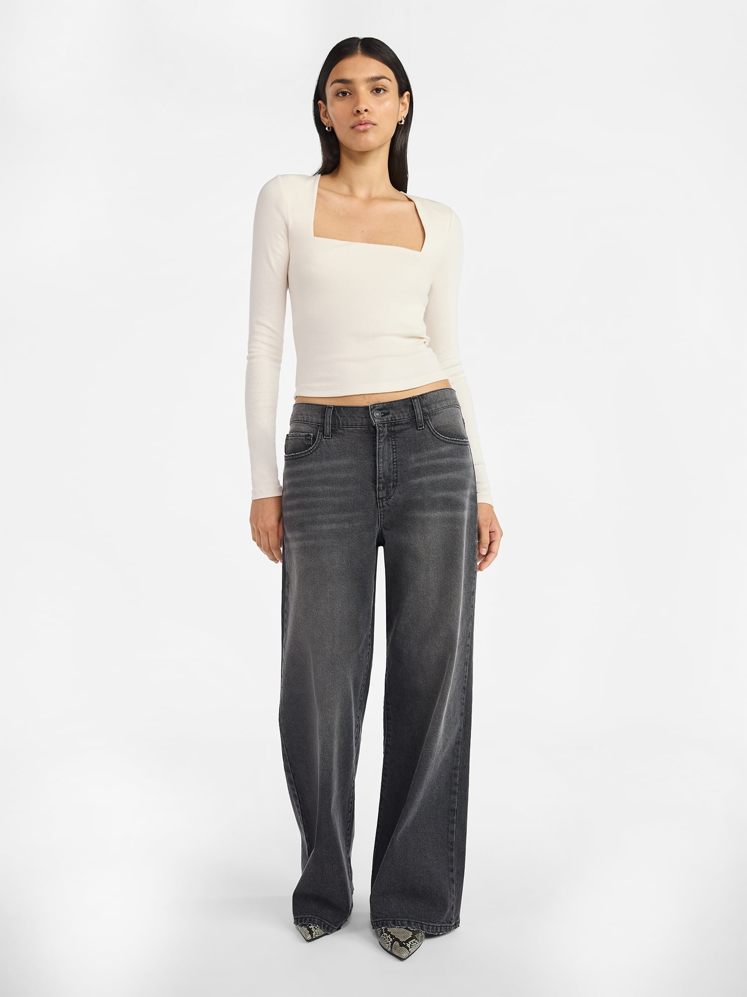 Scoop Women's Low Slung Jeans, Sizes 0-20