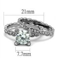 thumbnail image 4 of His & Her 3 Pc Stainless Steel 2.25 Ct Cz Bridal Set & Men Zirconia Wedding Band Women's Women's Size 10 Men's Size 10, 4 of 4