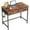 Rustic Brown, variant on White Small Computer Desk with 2 Fabric Drawers for Bedroom,34 Inch Simple Home Office Writing Desk, Vanity Desk with Hooks, Study Table for Adults Student Small Spaces
