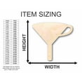 thumbnail image 2 of Unfinished Wood Funnel Shape - Craft - up to 46" DIY 12" / 1/8", 2 of 3