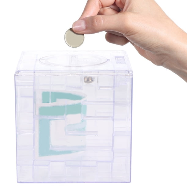 Mini Maze Money Box Toy Educativo Para Niños, Juego de Rompecabeza Lógico Pacienencia y Creatividad, Para Celebraciones de Cumpeados o vacantes