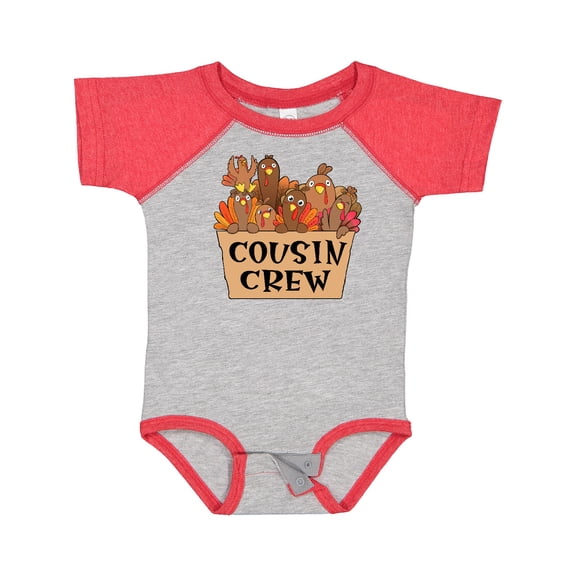 Inktastic Cousin Crew Cute Turkey Family Boys or Girls Baby Bodysuit