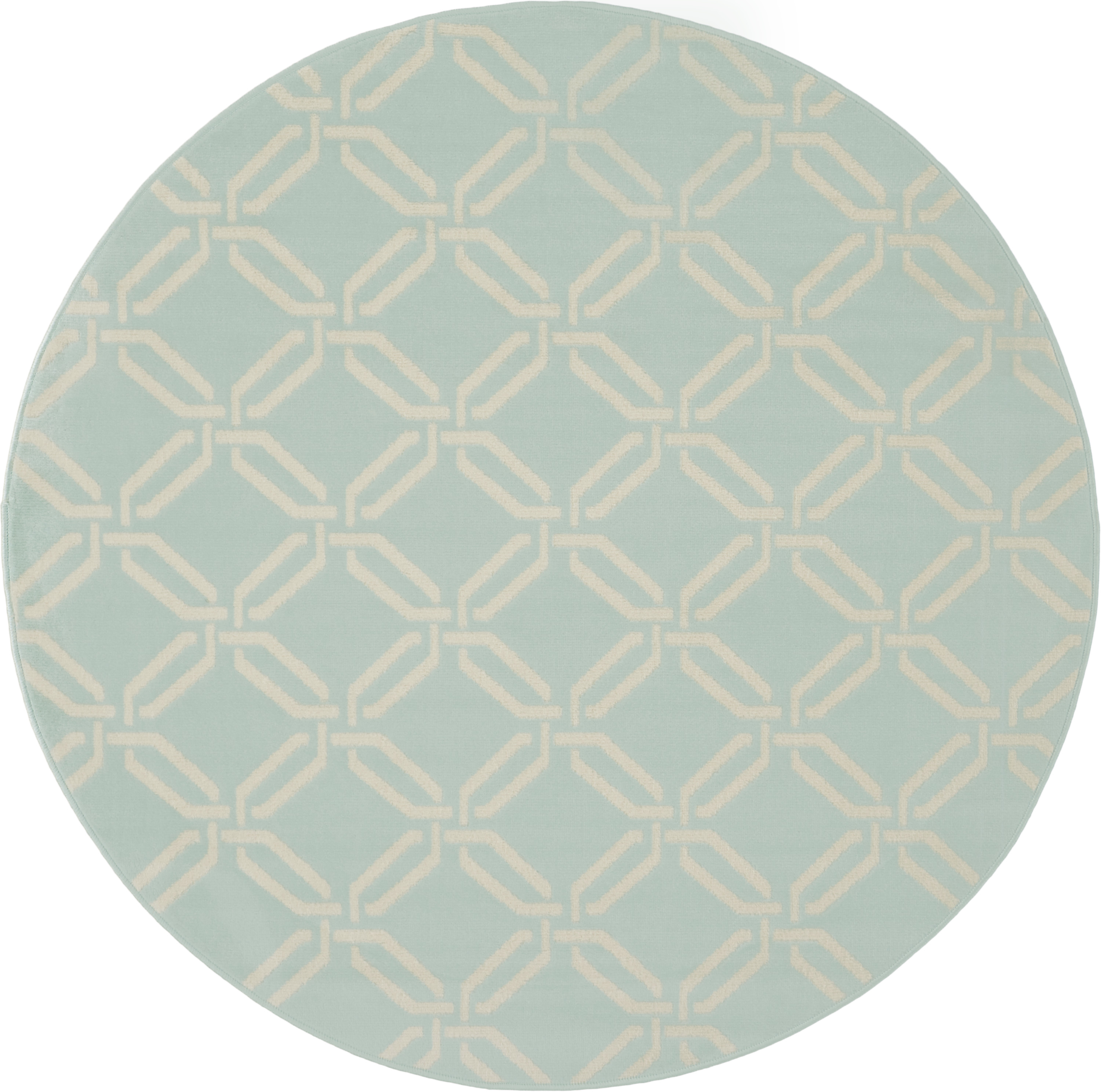 Bliss Transitional Trellis Green 5 ft 3 in Round Area Rug
