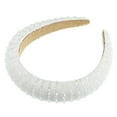 thumbnail image 5 of Unique Bargains Crystal Headband Rhinestone Hairband for Women 1.2 Inch Wide White, 5 of 7