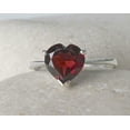 thumbnail image 2 of HeartsAndYou 1.2ct Natural Red Garnet Engagement Ring Solitaire Promise 14k SOLID White Gold, 2 of 9