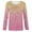 Pink, variant on Girls Tops Long Sleeve Sequin Printed Sweater Children Round Flash Monochrome Long Range Spring Summer Casual Girls Tees Blouses Pink 2-3 Years