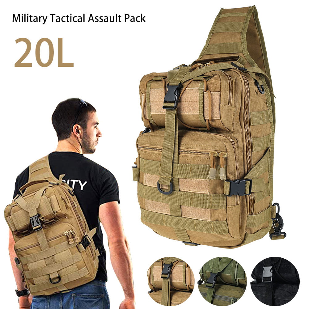 Outdoor Military Tactical Sling Backpack Army Waterproof Rucksack Bag 